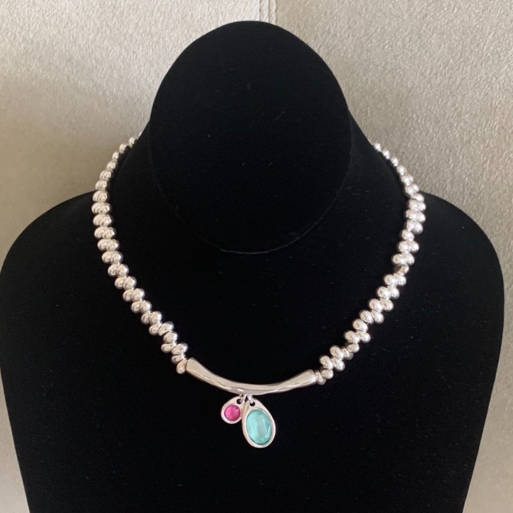 UNO de 50 Silver-Plated Necklace "Eclipse" COL1343